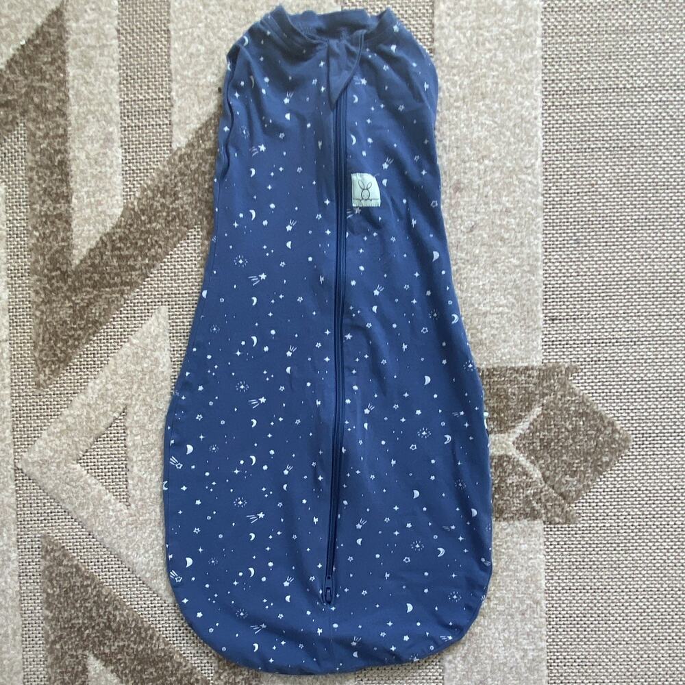 ergoPouch Baby Sleeping Bag Sleep Sack 0-2 0.2 TOG Moon & Stars Blue/White